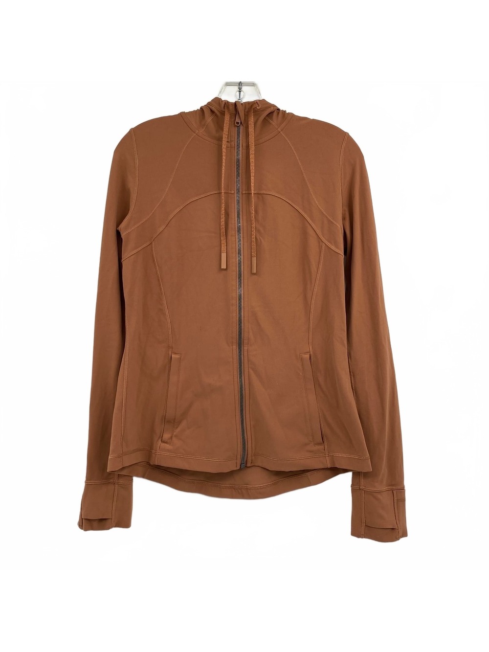 lululemon Orange Desert Sun Hooded Nulu Define Zip-Up Jacket | Regular Size 10 - Picture 9 of 9